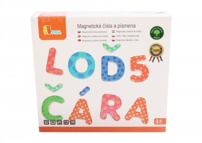 Viga Dřevěná magnetická písmenka a číslice