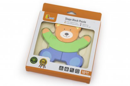 Viga Dřevěné puzzle pro nejmenší - medvídek