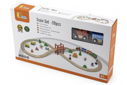 Viga Dřevěná vláčkodráha 39 ks