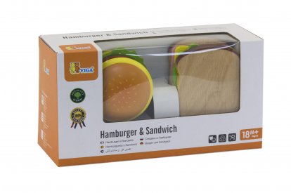 Viga Dřevěný hamburger a sendvič