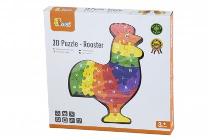 Viga 3D Puzzle - Kohout s písmenky