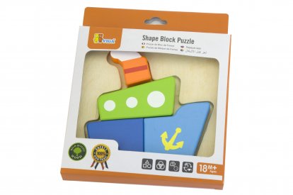 Viga Dřevěné puzzle pro nejmenší - loď