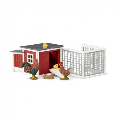 Schleich 42421 Set kurník se zvířátky a příslušenstvím