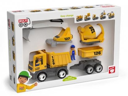 Efko MultiGO Build set - figurky Igráčků stavbařů s auty