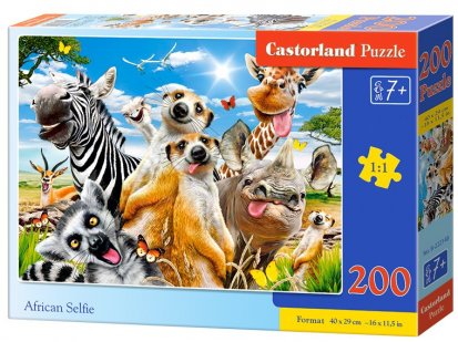 Puzzle Castorland 200 dílků - Africké selfie