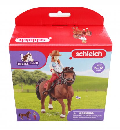 Schleich Zrzka Hannah s pohyblivými klouby na koni