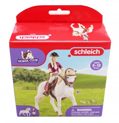 Schleich 42549 Blondýna Sofia s pohyblivými klouby na koni