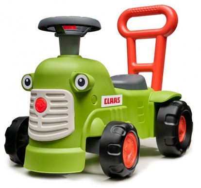 Odstrkovadlo – traktor Claas světle zelený s volantem