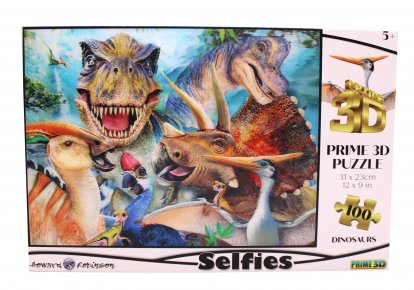 Puzzle 3D 100 dílků Dino selfie