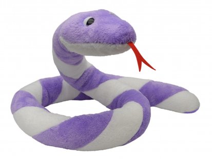 Had Suk 250 cm, fialovo-bílý, plyšová hračka