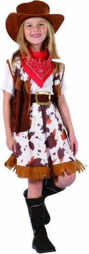 Made Šaty na karneval - kovbojská dívka, 120 - 130 cm