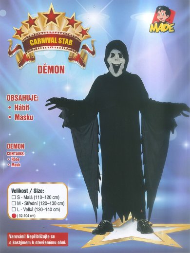 MaDe Šaty na karneval - démon 92 - 104 cm