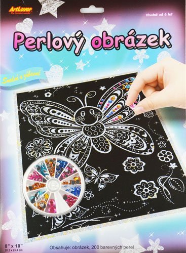 Perlový obrázek - motýlci