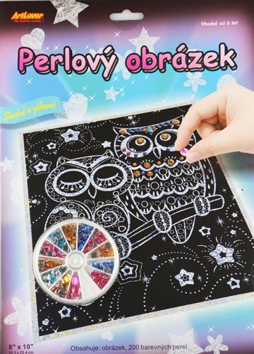 Perlový obrázek - sovičky