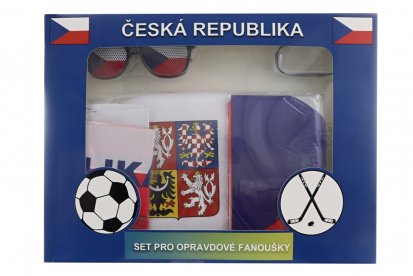 Fandící set Česká republika s kloboukem