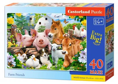 Puzzle Castorland MAXI 40 dílků - Zvířátka na farmě