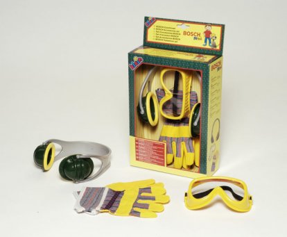 Klein Bosch set - sluchátka, rukavice, brýle