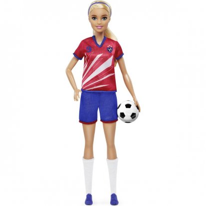 Mattel BRB FOTBALOVÁ PANENKA - BARBIE V ČERVENÉM DRESU
