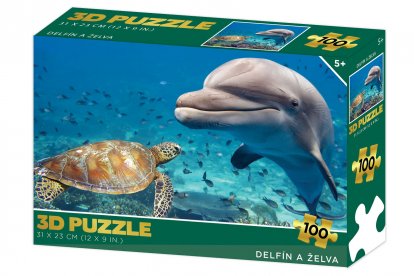 Lamps Puzzle 3D - Delfín a želva