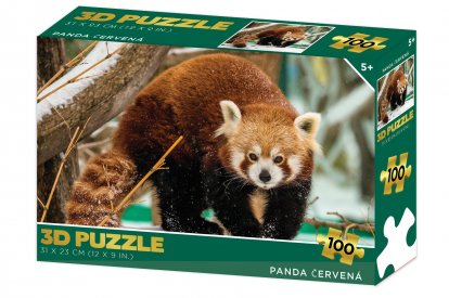 Lamps Puzzle 3D - Panda červená