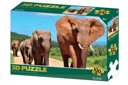 Lamps Puzzle 3D - Sloni