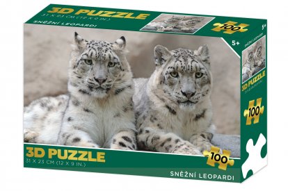 Lamps Puzzle 3D - Sněžní leopardi