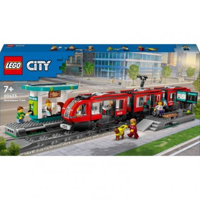LEGO City 60423 Tramvaj a zastávka v centru města