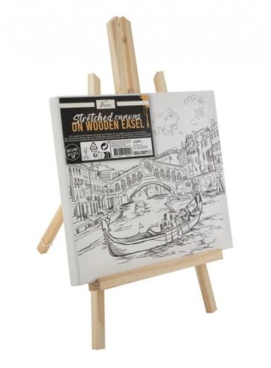 Grafix Malování na plátno 30x22,5 cm, dřevěný stojan - gondola