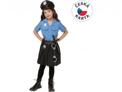 Made Šaty na karneval - policistka, 110-120 cm