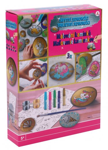 Craft Creative Malování na kamínky třpytivý Jednorožec