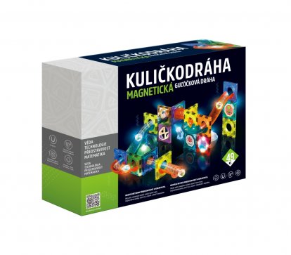 Alltoys Kuličkodráha magnetická se světlem 49ks
