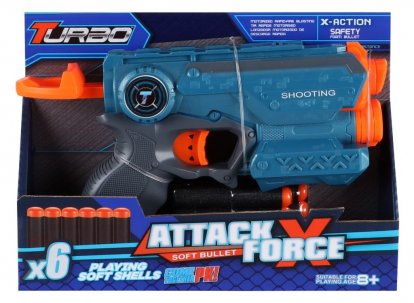 Alltoys Blaster Turbo + 6 ks nábojů