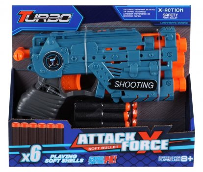 Alltoys Blaster Turbo mini + 6 ks nábojů