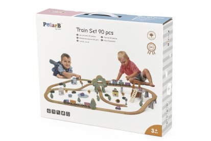 Viga Dřevěná vláčkodráha 90 ks