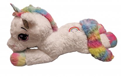 Lamps Plyš JEDNOROŽEC 80 cm bílý