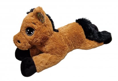 Lamps Plyš KŮŇ hnědý 80 cm