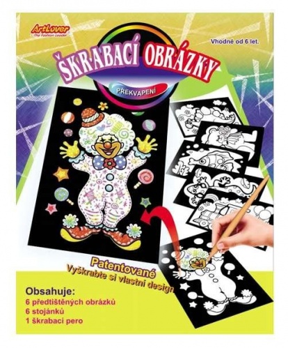 Škrabací obrázky - překvapení - 6ks