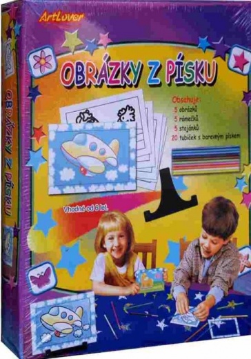 Obrázky z písku - sada obsahuje 5 obrázků
