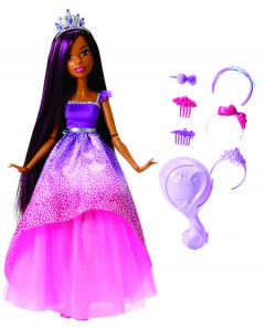 Barbie vysoká princezna s dlouhými vlasy brunetka